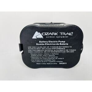 Ozark Trail Pump Battery Electric Outdoor Equipment Double Action Tested